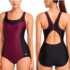Speedo Swimsuit One Piece Bathing-Suit UV 50+ Co Potent Purple Size XXL